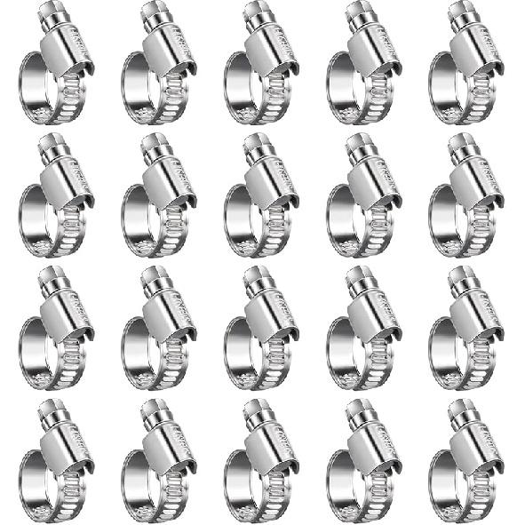 Heavy Duty Hose Clamp Assortment Kit 5/16-2 3/4"(8-70Mm),SAE Standard, All 5/16"HEX, 304 Stainless Steel Hose Clamps For Fuel Line,Automotive,Garden