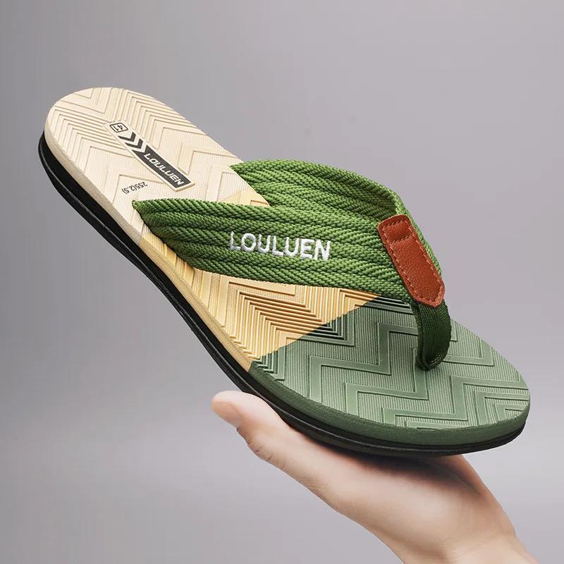 Fashion Summer Men's Slippers Outdoor Leisure Beach Flip Flop Men's Flip Flop Clip Foot Sandal Plus Size 39-45