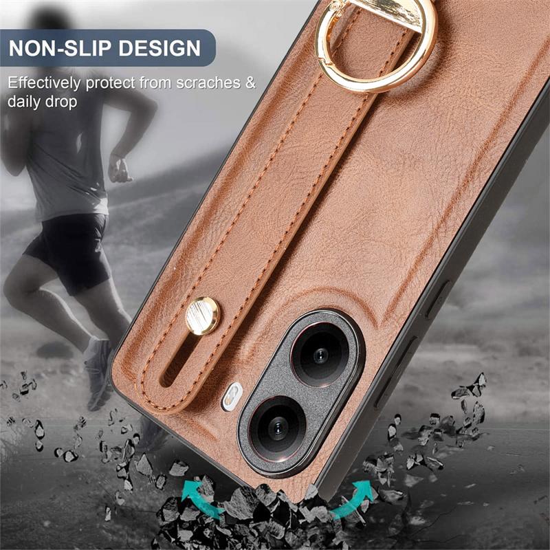 

Для Poco X7 Pro 5G Модный ремешок для телефона Чехол-держатель для Poco X7 Pro Кожаный чехол-держатель для защиты от падений For Poco X7 Pro 5G