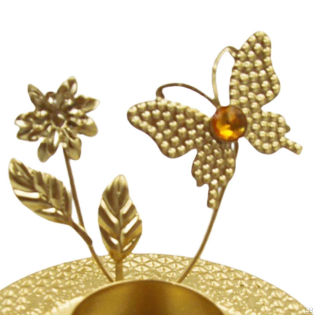 Candle Holder Metal Candlestick Gifts Stand Table Centerpiece Ornament for Dining Room