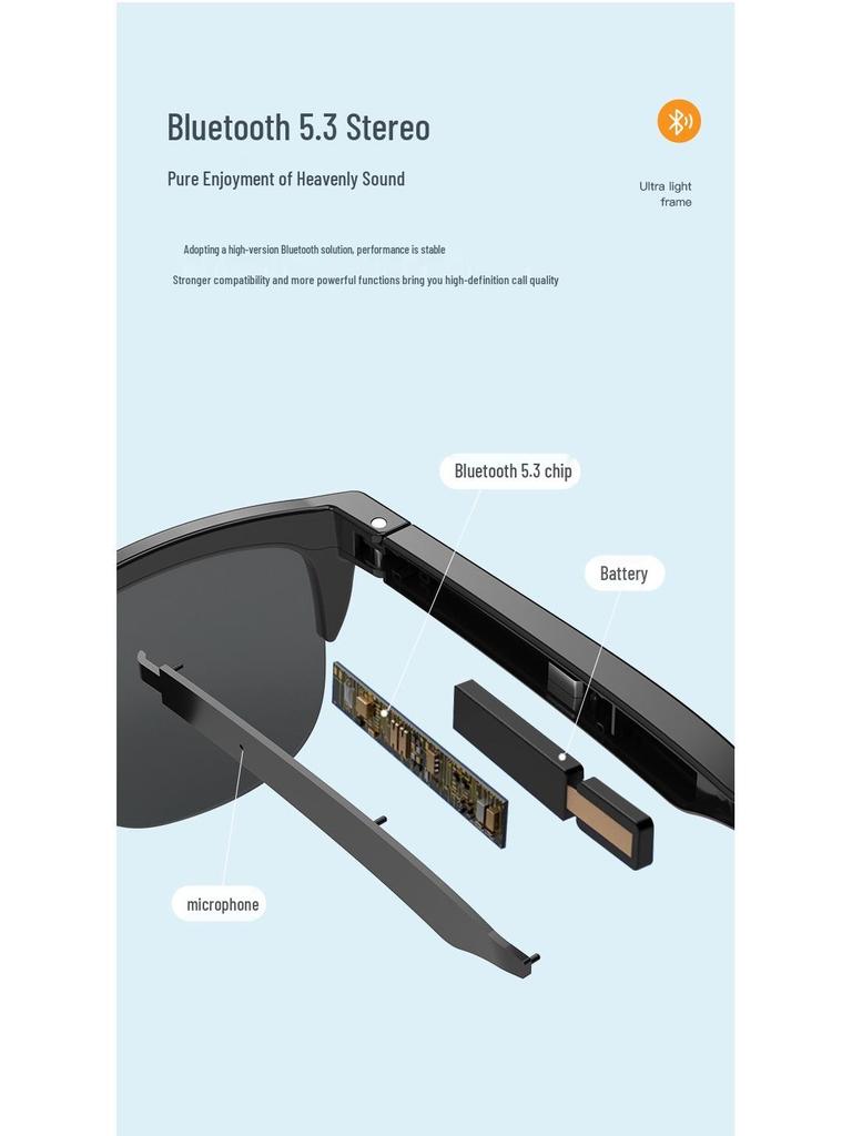 "Smart Bluetooth Audio Sunglasses with Eye Protection and Sun Protection" 