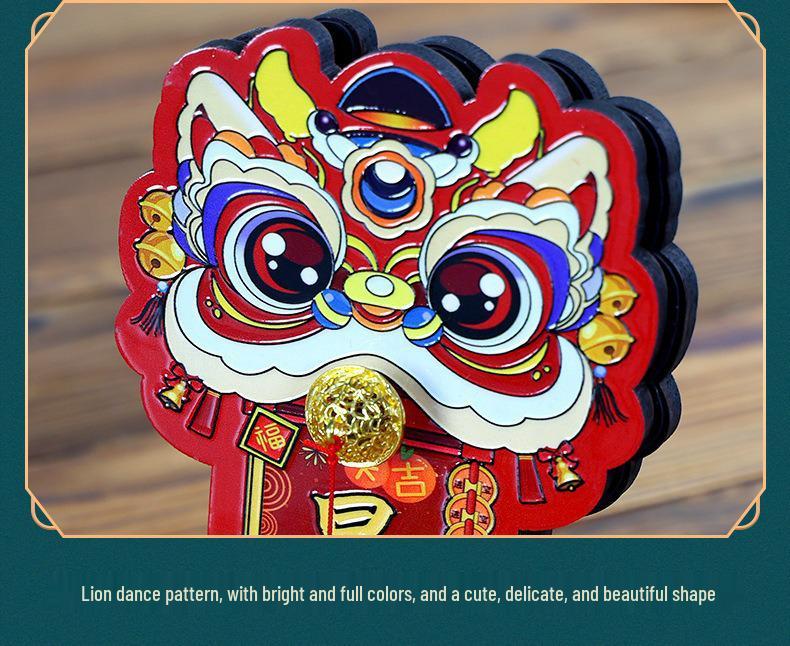 Magnetic Lion Dance Doorbell Decoration for Fortune and Celebration
