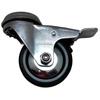 Swivel wheel, wheel set, brake, 75mm, 60kg, BDPE 0755, thermoplastic