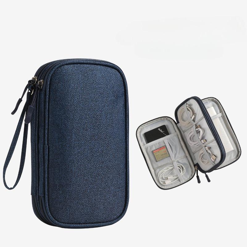 Large Data Cable Bag Storage Waterproof Multi-function Headphone Power Cord Storage Bag Portable Three-layer Storage Finishing Bag