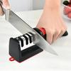 3 Duan Knife Sharpener Kitchen Multifunctional Hand-held Quick Sharpener Non-slip Base Cutting Tool 3 In 1 Kitchen Supply