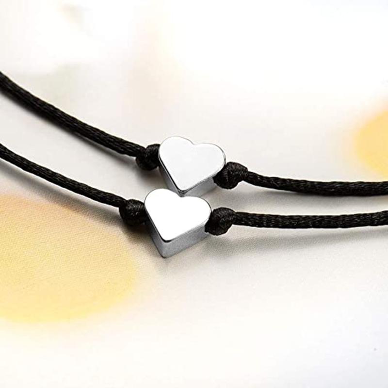 Bff Matching Bracelet for 2/3 Relationship Bracelets with Heart Charm Pendant for Creative Jewelry for Best Friends Coup