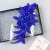 Heavy Industry Mesh Handmade Beaded Sequins Three-Dimensional Flower Embroidery Applique Wedding Dress Hair Accessories Decorative Cloth Stickers