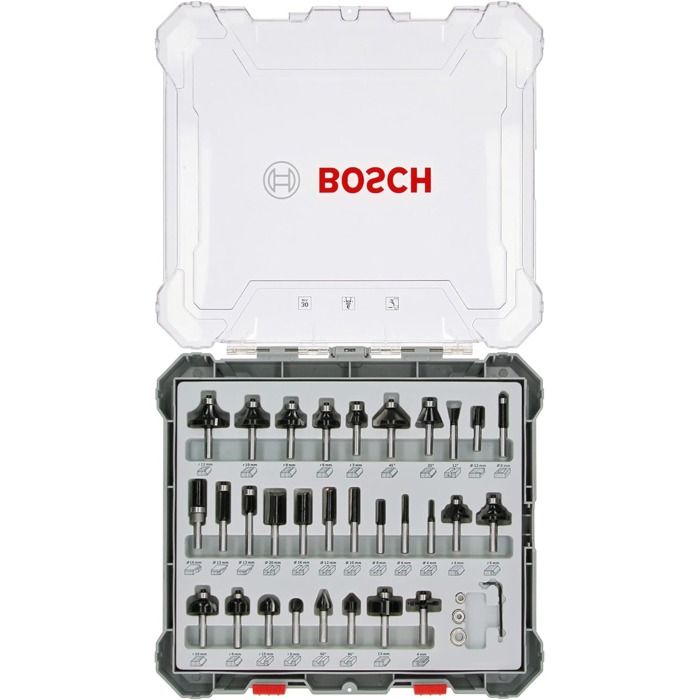 Coffret De 30 Fraises Mixtes À Ø Queue De 6 Mm - BOSCH - 2607017474
