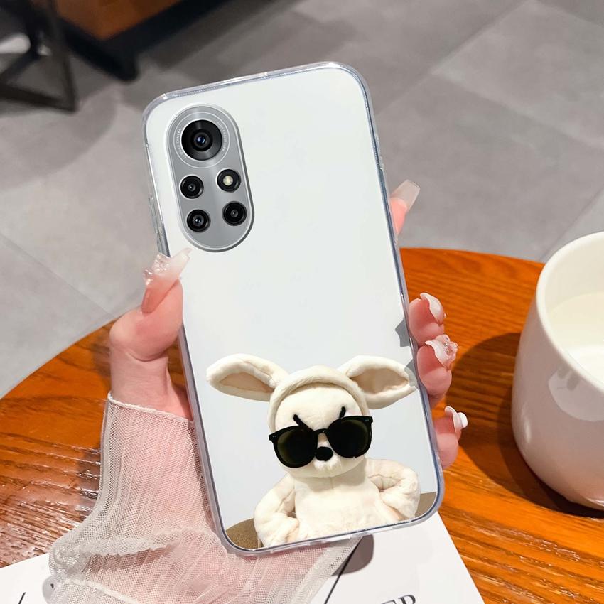 Case For Huawei Nova 8 9 10 11 Pro SE P Smart 2019 2020 Y60 Y70 Cute Black Cat Phone Cover Soft Slim TPU Shockproof Transparent Shell For Huawei Cases