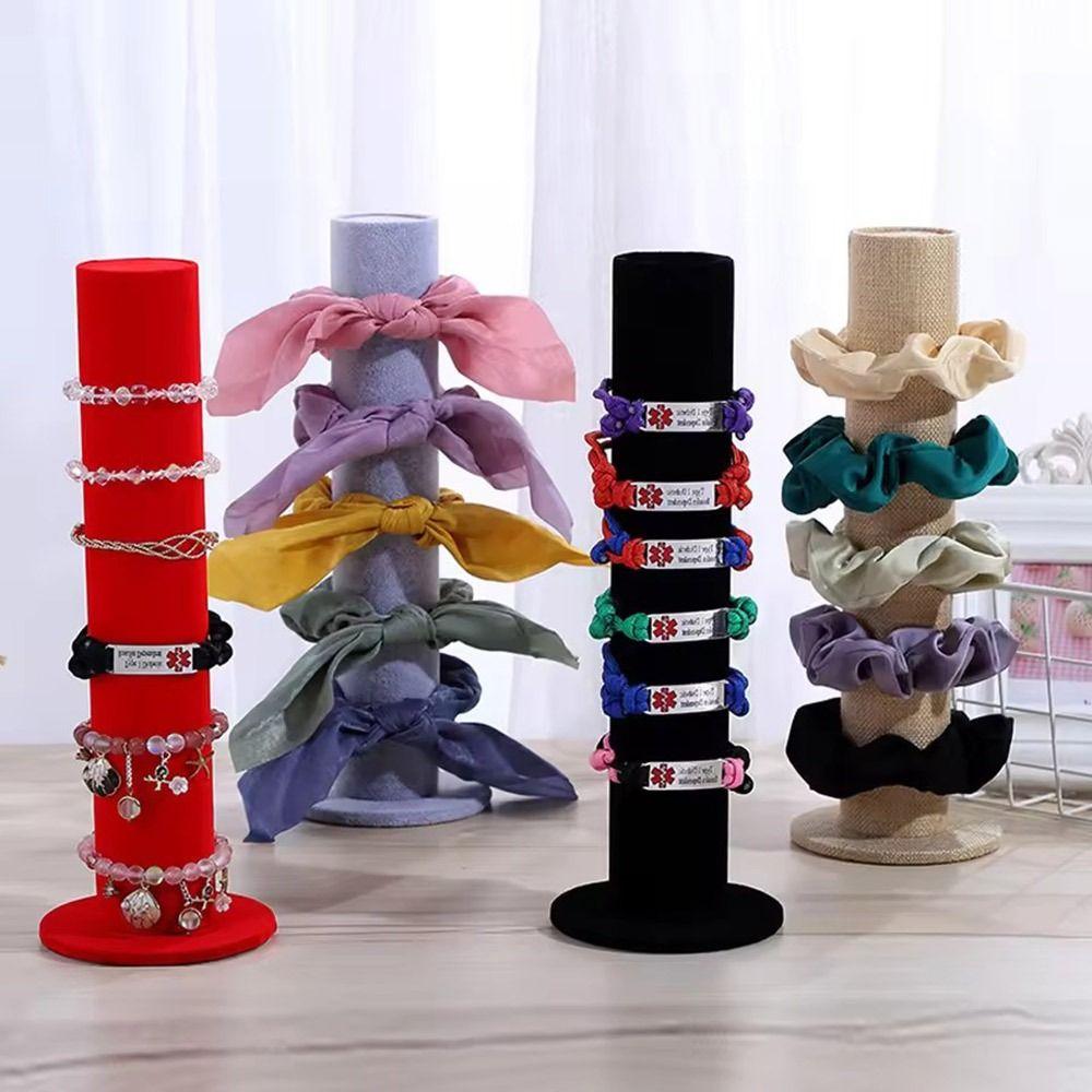 Multifunctional Bracelet Watch Chain Organizer Cylindrical Shape Headband Hairband Display Stand