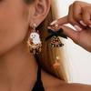 Funny Black Cat Pumpkin Earrings For Women Vintage Punk Enamel Kitten Pumpkin Drop Earring Halloween Party Aesthetic Jewelry
