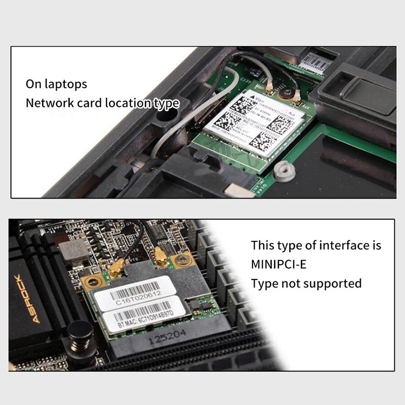 For Laptop Pc Wifi 6E Ax210 Bluetooth 5.2 M.2 Wireless Card Ax210Ngw 2.4Ghz 5Ghz 6Ghz 5374Mbps 802.11Ax Ax200 Adapter