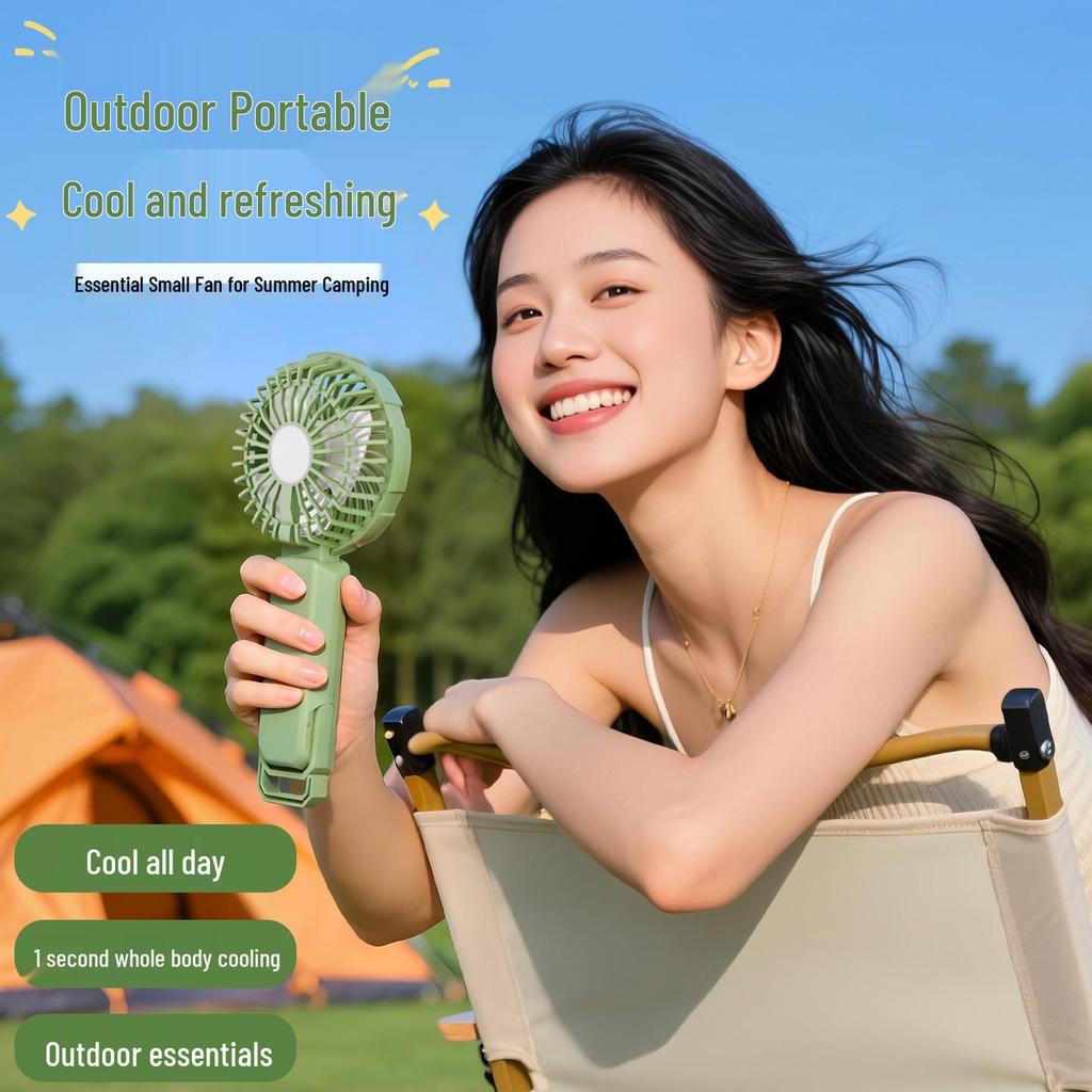 USB Rechargeable Handheld Mini Fan for Outdoors/Desktop with Custom Logo Printing
