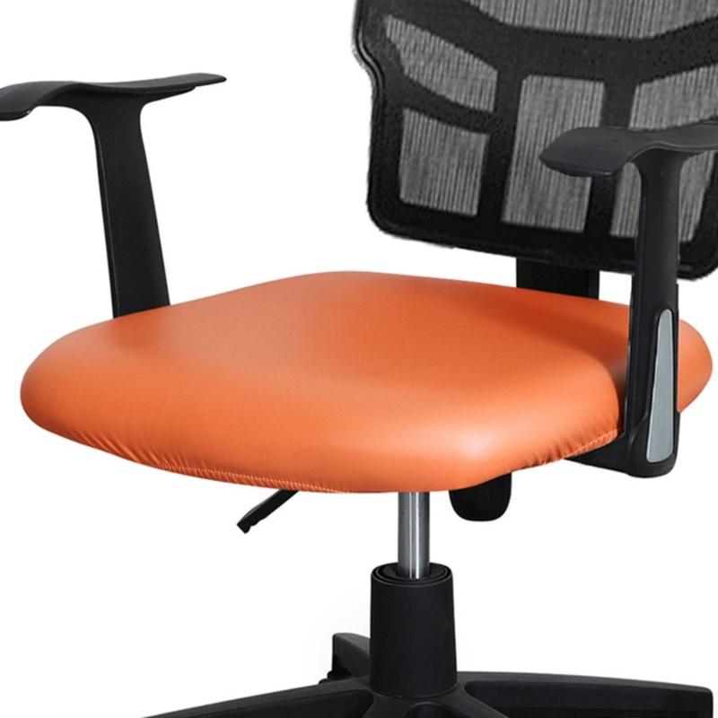 Elastic Fit Water Resistant Office Computer Chair Cover PU Leather Antislip Long Lasted Seat Cushion Protector
