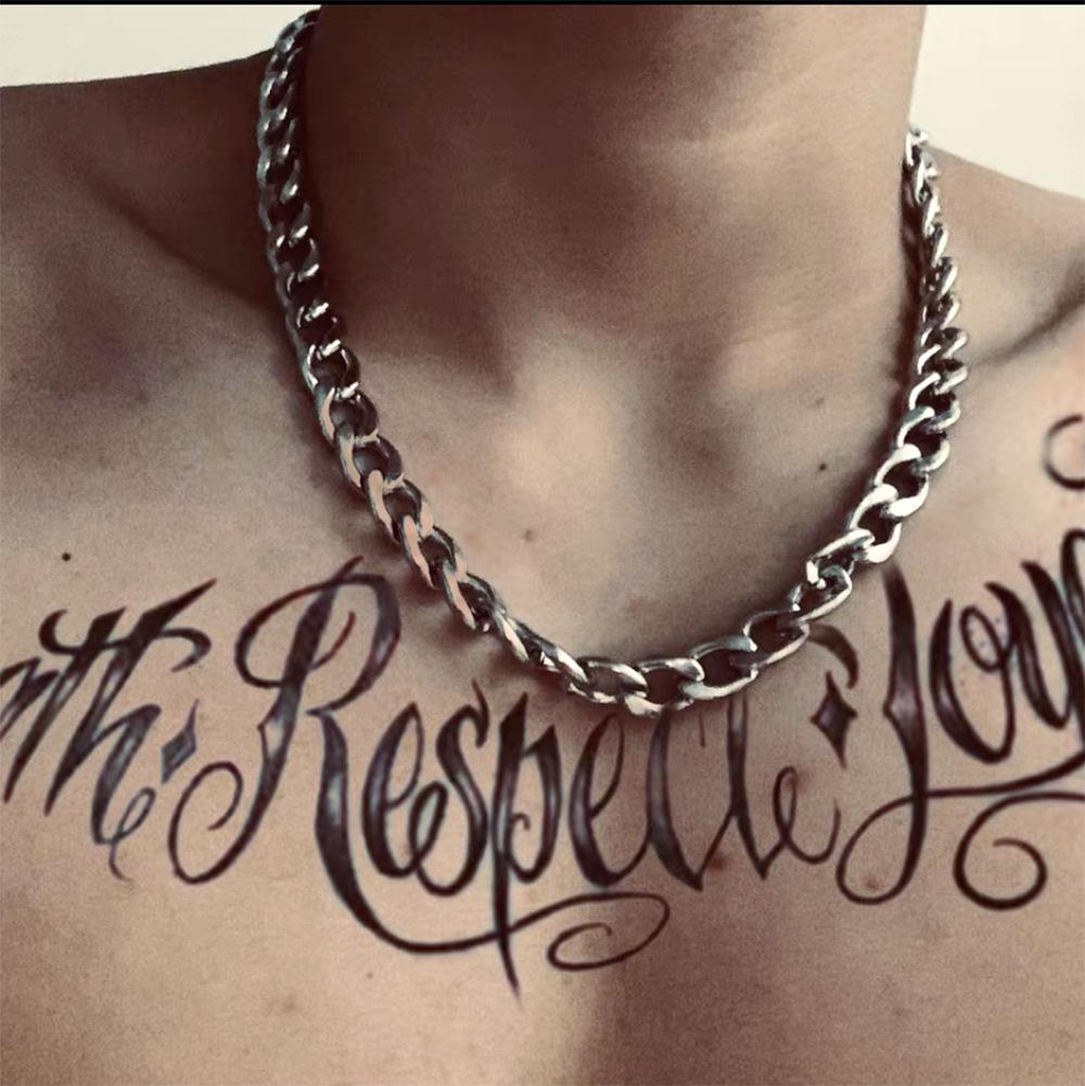 925 silver plated Flat Cuban Chain Necklace For Men Male Neck Jewelry Accessories 4MM/6MM/8MM/10MM Width