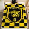 1PC Al-Ittihad Club Patterned Flannel Blanket Suitable For All Seasons for Home Decor Warmth and Comfort Gifts Holiday Present