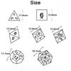 7Pcs/Set 7-Die Polyhedral Dice Acrylic Game Dice New DND Dice  For TRPG DND