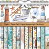 12 Sheets Retro Summer Breeze Collage Material Paper for DIY Journaling Stickers