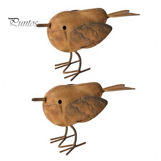 Decorative Bird Sculptures for Bedroom Rustic Metal Birds Decoration, Outdoor Garden Statue Ornaments, Unique Statues Birthday Gifts Distressed