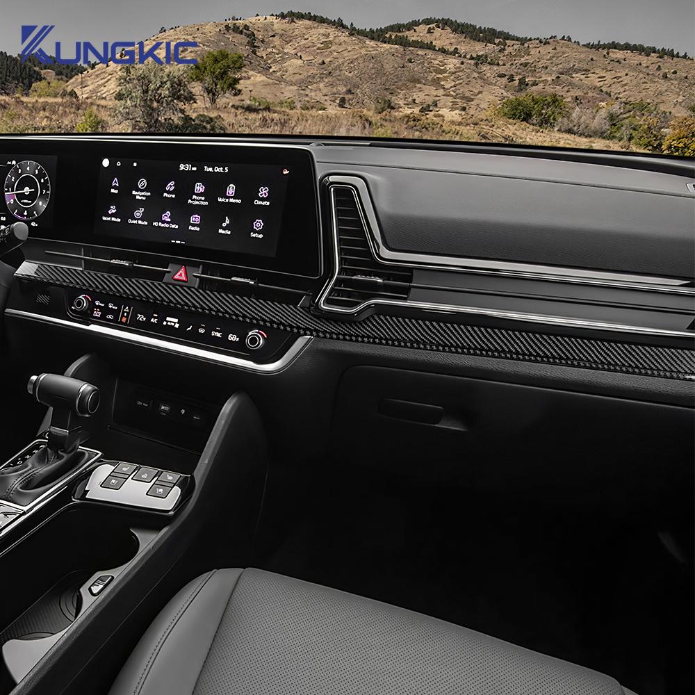 Real Soft Carbon Fiber Sticker For Kia Sportage NQ5 2025 2025 2025 2025 LHD RHD Car Instrument  Strip Panel Interior Accessories