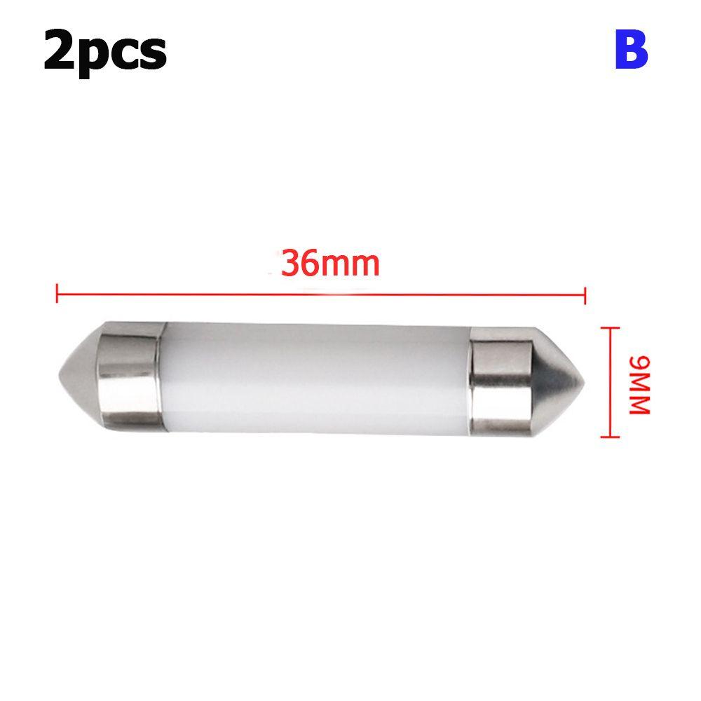 

2pcs LED Double Tip Set White C5W Reading Lamp License Plate Lights Festoon Light Car Dome Bulb 36