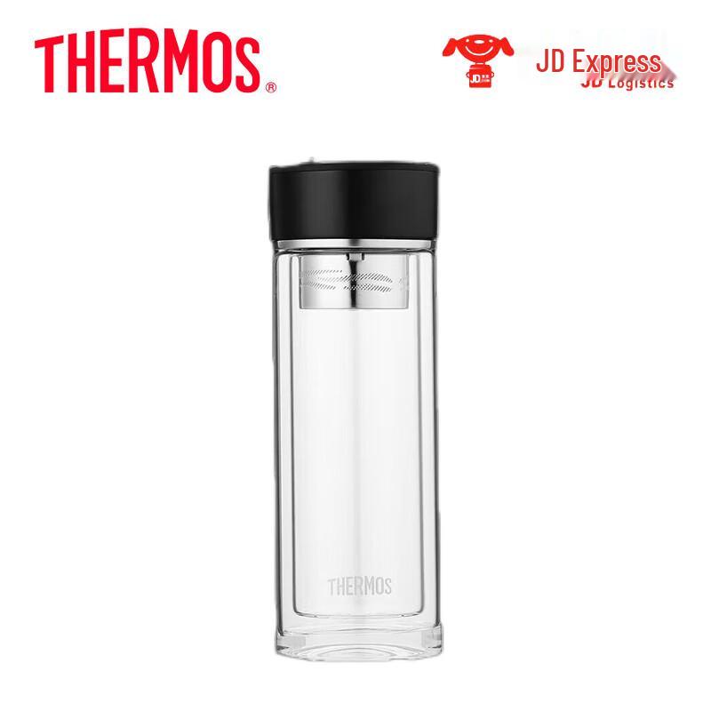 Thermos Double Wall Glass Tea Infuser Bottle