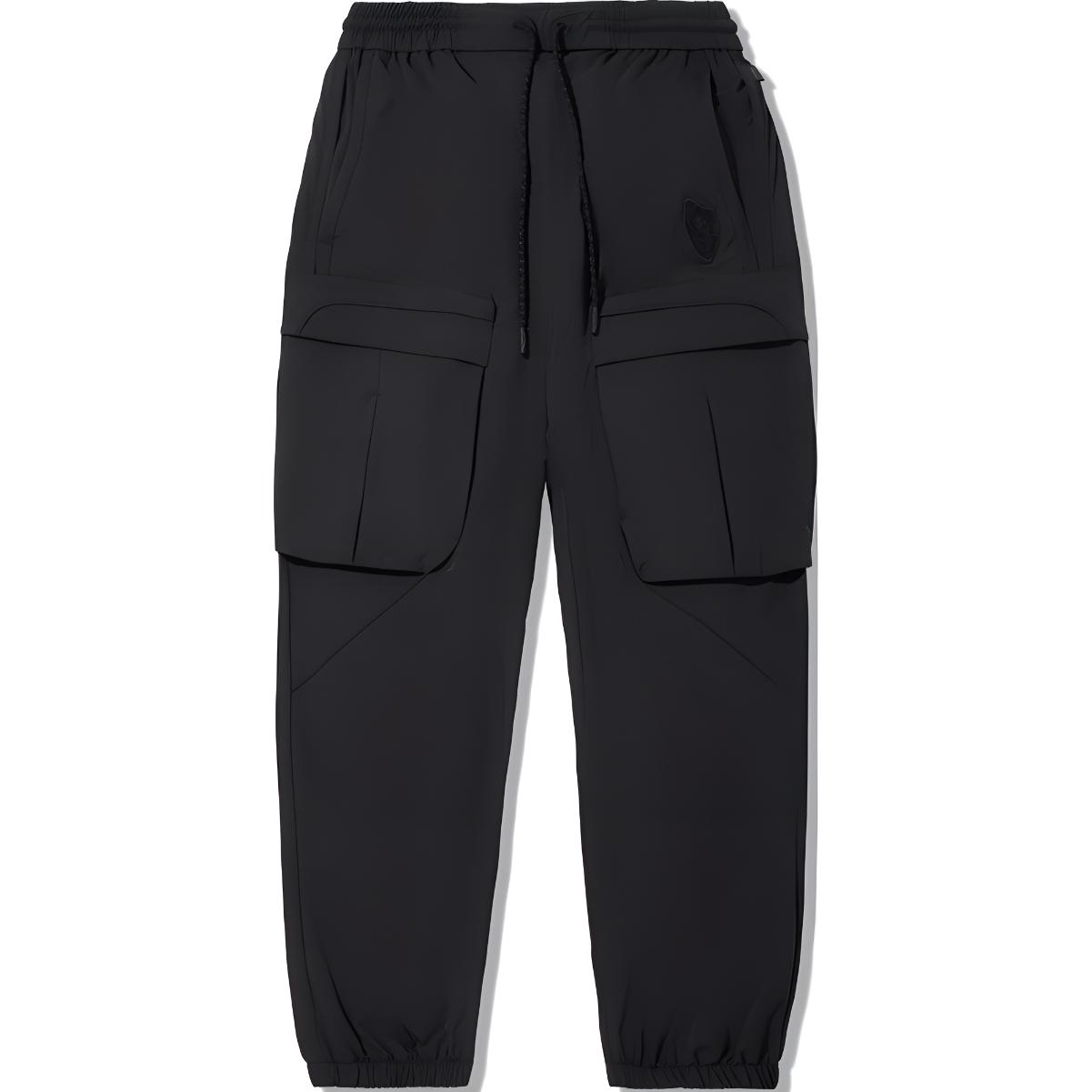 

Сотрудничество Li Ning X Jackie Chan Серия Кунг-фу Повседневные Простые Однотонные Зауженные Свободные Трикотажные Спортивные Брюки Мужские брюки Черный AYKV395-2 XL