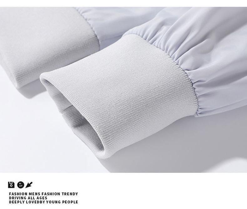 Stone Island Nadměrná velikost Pánská voděodolná pilotní bunda s velkým logem na zádech – Jednobarevná, Jaro/Podzim, Trendy evropský a americký styl