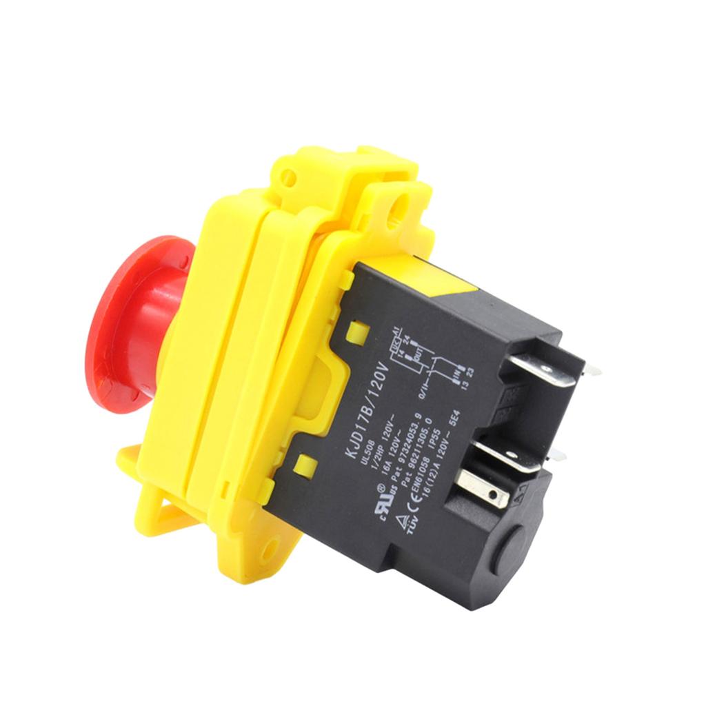Industrial Grade 5 Pin Button Device Electromagnetic Switch 250V 16A Button Switch Guards Against Load & Low Voltage