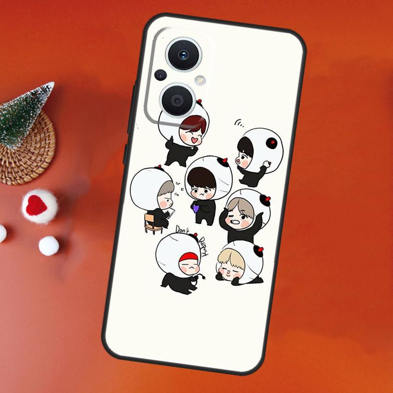 KPOP Korea Case For OPPO Reno 10 8 7 4 5 6 Lite 2Z 4Z 5Z OPPO Find X5 X6 Pro X2 X3 Lite Neo Back Cover