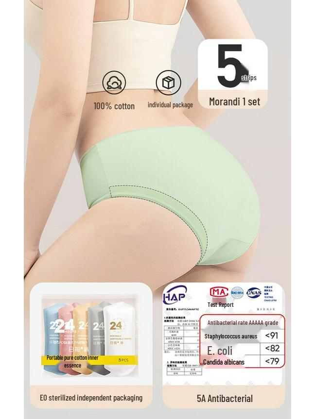 Bayipin Women's Disposable Cotton Travel Maternity Underwear (5-Pack)