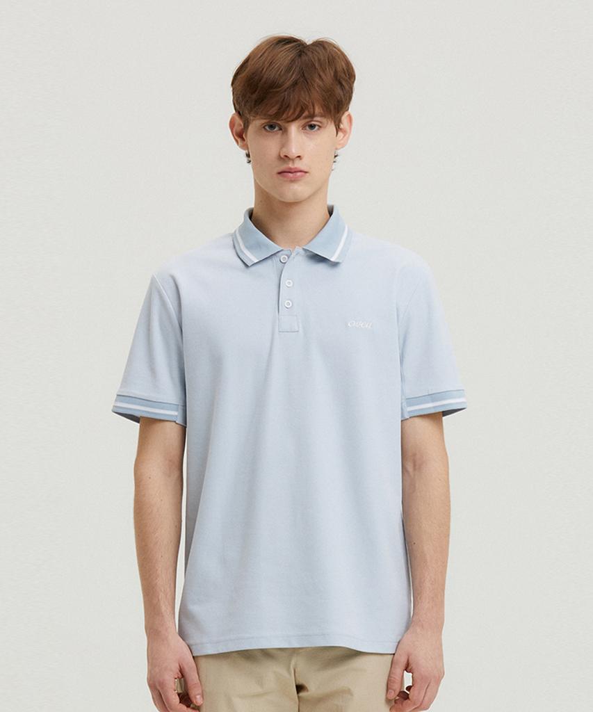 AVEN Flex Cool Polo Shirt Sky Blue