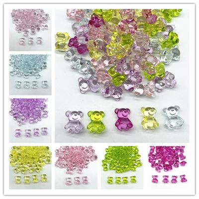 10pcs/lot Crystal Acrylic Bear Pendant Charms for Necklace Bracelet Earrings Jewelry Making Diy Findings Bears Christmas Making