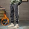 Men's Autumn/Winter Corduroy Sweatpants - Thickened Velvet, Loose Fit, Sporty, Cuffed