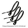 500 Piece Fixed Nylon Cable Ties W/ Screw Hole Self-Locking Zip Ties for Automotive Construction Indoor Wire Bundling
