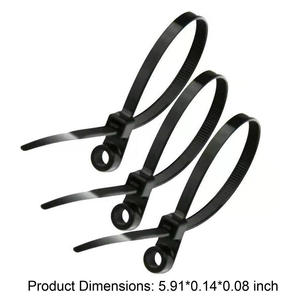 500 Piece Fixed Nylon Cable Ties W/ Screw Hole Self-Locking Zip Ties for Automotive Construction Indoor Wire Bundling
