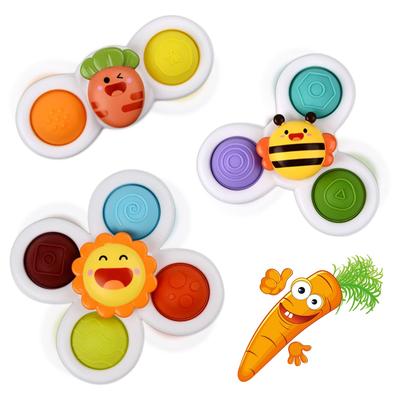 Bath Toy, Water Play Toy, Windmill Toy, Waterwheel Toy, Water Play, Squeeze Toy, Suction Cup, Cute, Colorful, 3-Piece Set, Helps Children Avoid