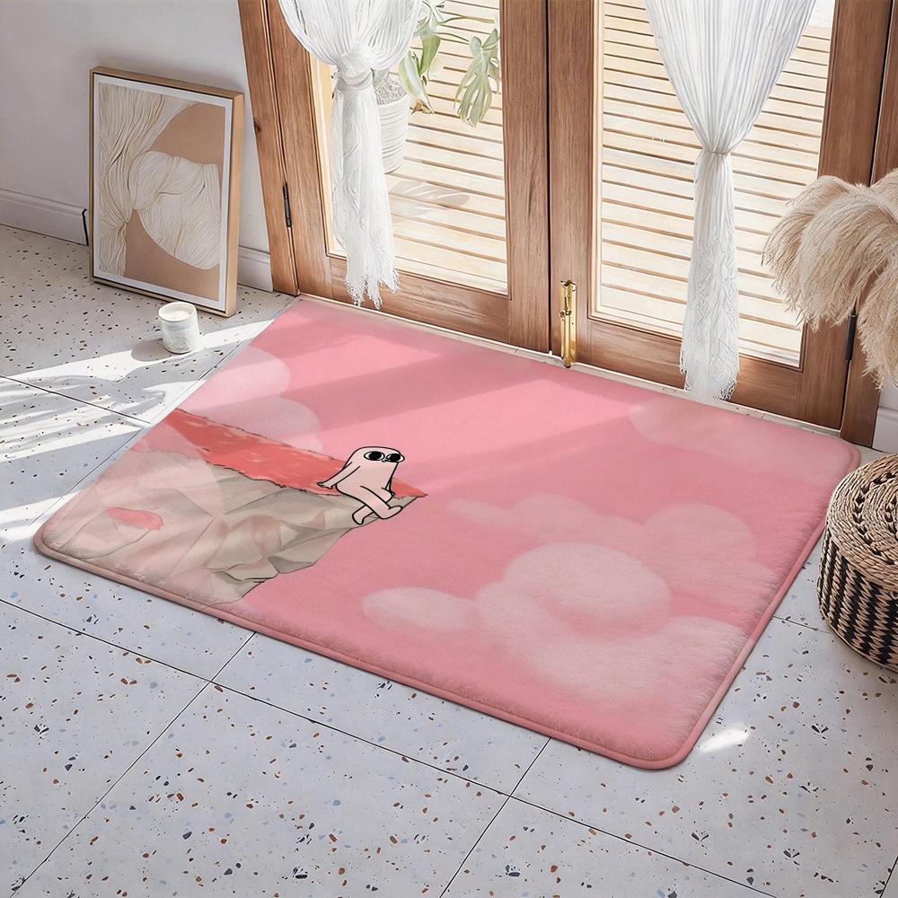 Character K Ketnipz Floor Mat Eco Flannel Doormat Non Slip Odorless Indoor Floor Rug Soft Short Plush Home Mat