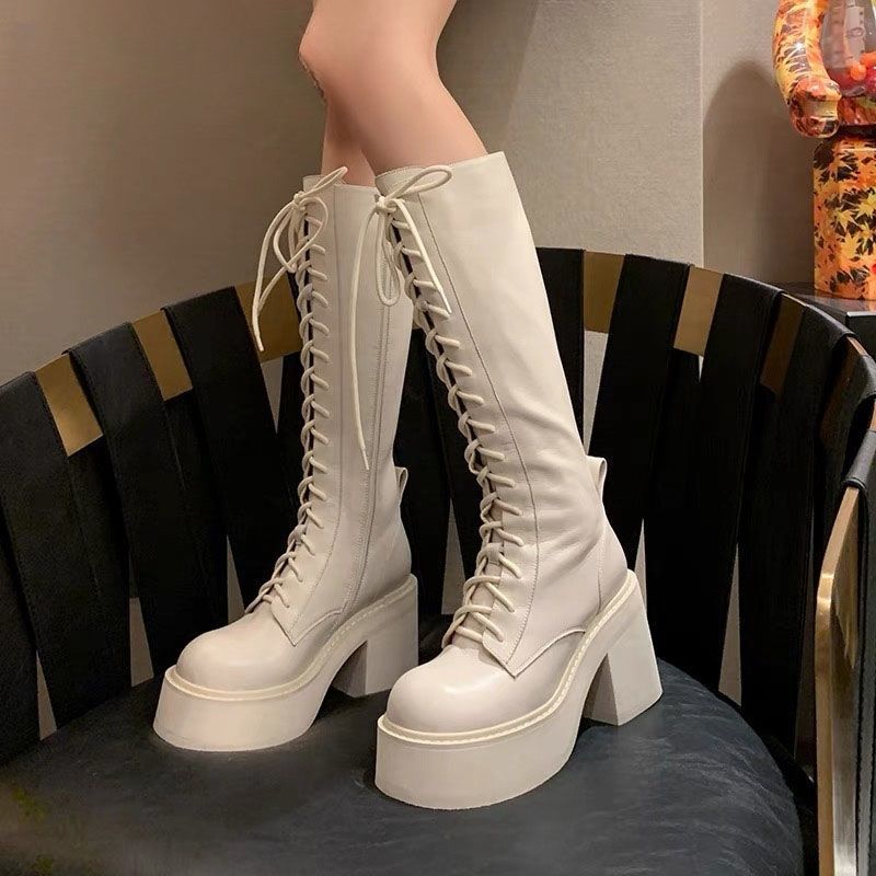 Autumn and Winter New Boots Women's Autumn and Winter Small Thick-soled Heightening Boots Spice Girl Fried Street Martin Boots Women