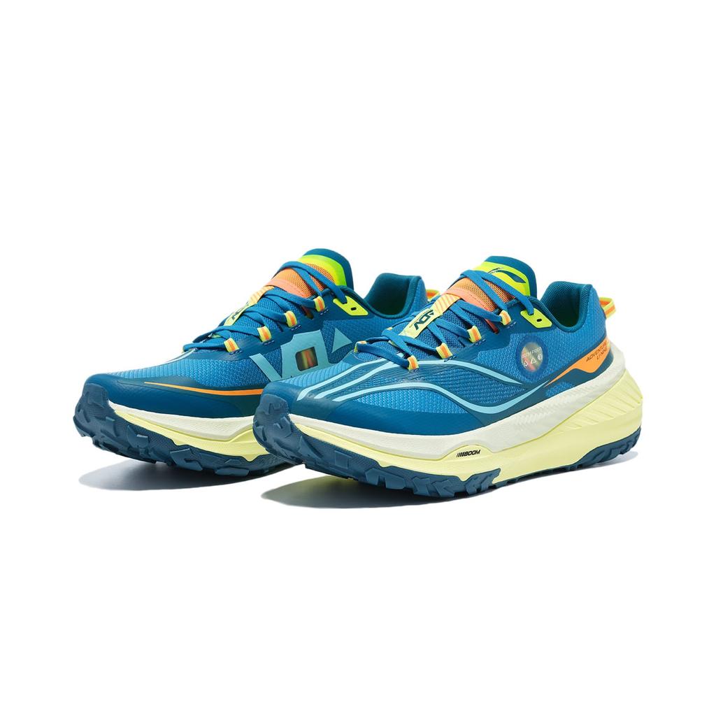Li Ning Dilu Abrasion Resistant Slip Resistant Low top Running Shoes Men's Blue ARNT003-4