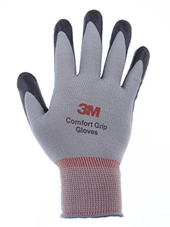 3M Comfort Grip Work Gloves, Gray, XL, 5-Pack (GLOVE-XL-5P)