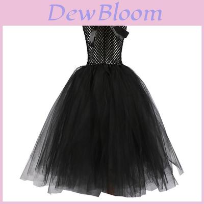 Childrens Maleficent Fairytale Costume Gown With Satin Material For Girls Age 3 To 8