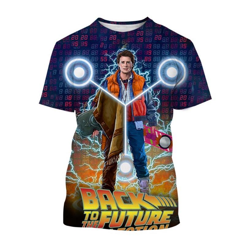 

Summer fashion fantasy 3D printed movie short sleeved cool technology interstellar personality T-shirt S