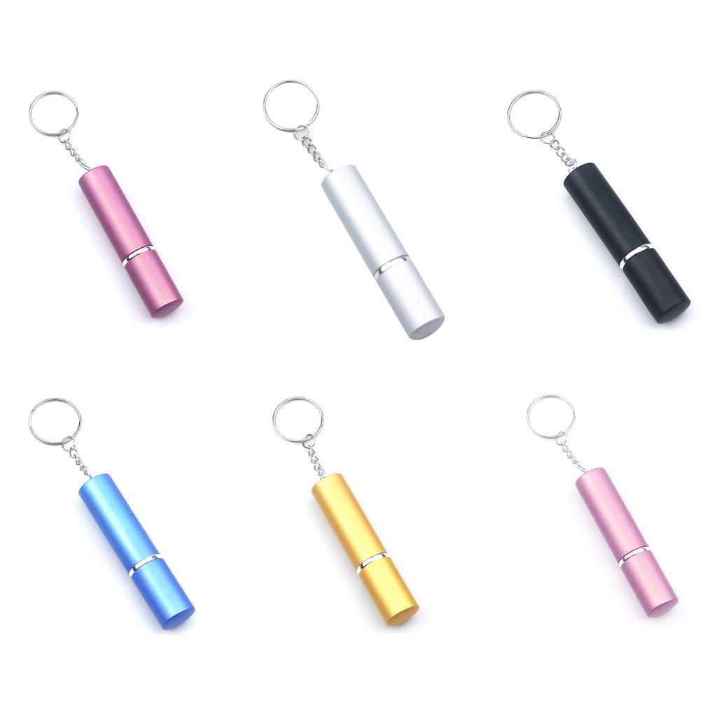 Mini Perfumes Bottle Women Purse Bag Keychain Metal Pendant Keychain Keyring Holder Birthday Gift Jewelry 6-Color