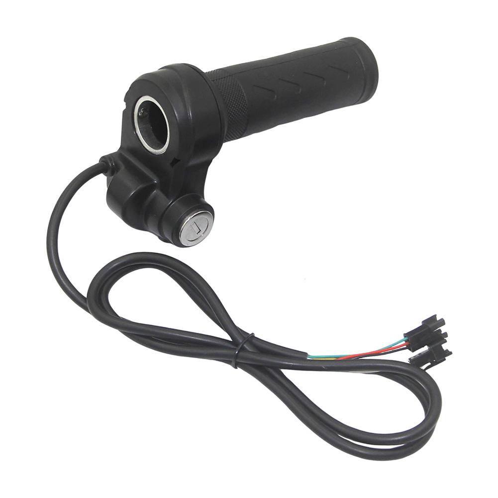 E-Motorcycle Throttle Grip Universal Electric Bicycle Scooter Wire Twist Throttle Grip with 2 Keys Waterproof Speed Controller