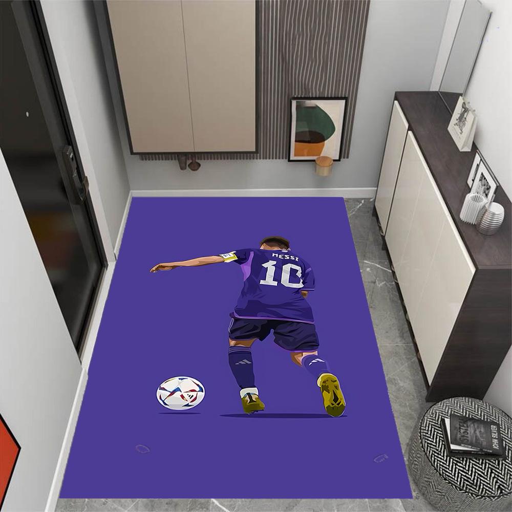 Messi's Legacy Soccer Floor Rug Office Rug Design for Hallway Game Room Decorate room Bedrooms Antislip Carpet Office home decor