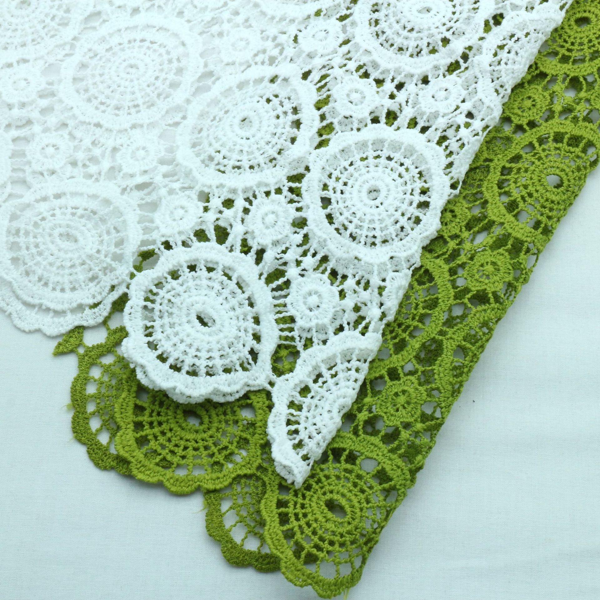 

Водорастворимое молочное шелковое кружево, Вышивка ажурное кружево, Большой штрих-код, Аксессуары для женских юбок, манжет, штор Jh1379 white