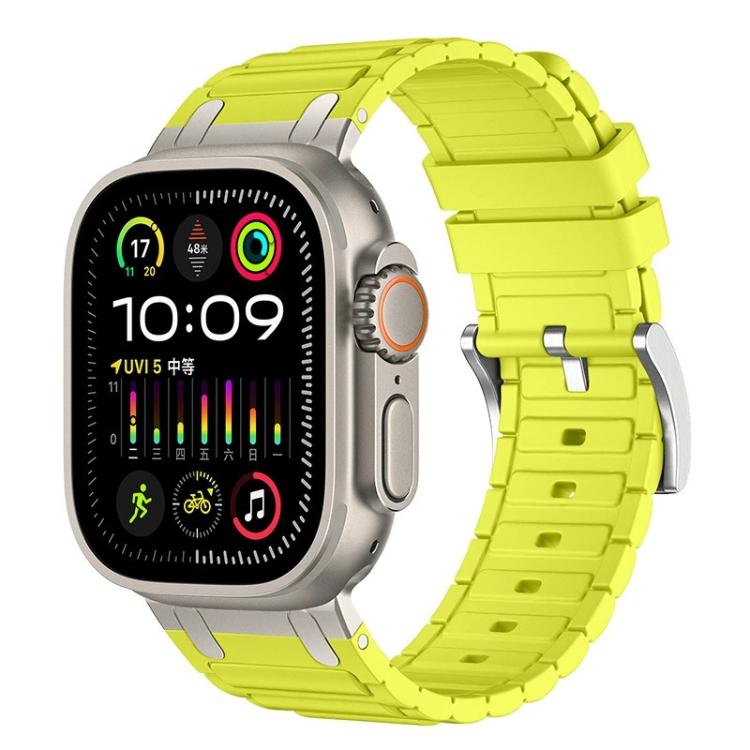 Reinforced I‑Shape Texture Soft Silicone Replacement Watch Band Strap For Apple Watch 38/40/41/42mm