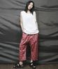 Deumakeu Medium Fit Paisley Baggy Pants Deep Red