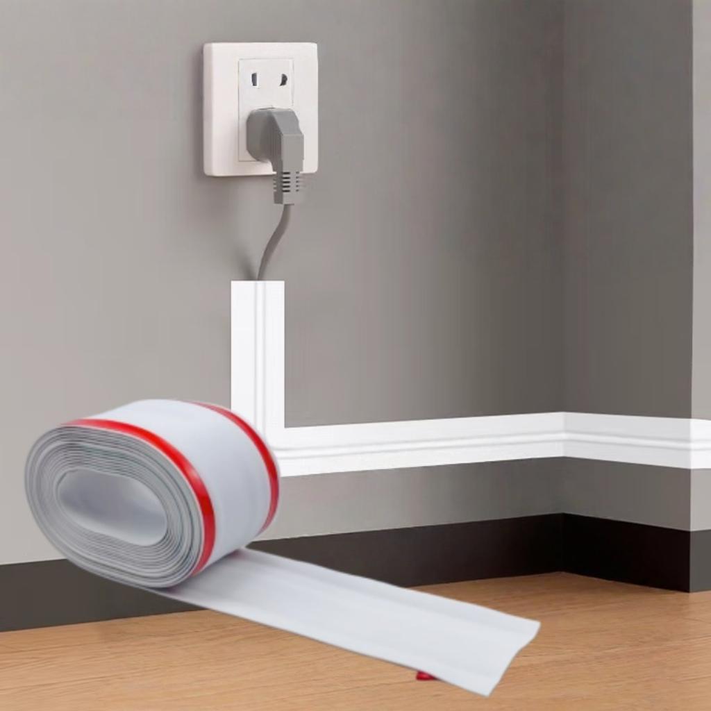 1PC 1m/39.37in High Quality Soft Cord Cover Durable Flexible Wire Cover PVC Cable Management Floor Cable Cover Indoor